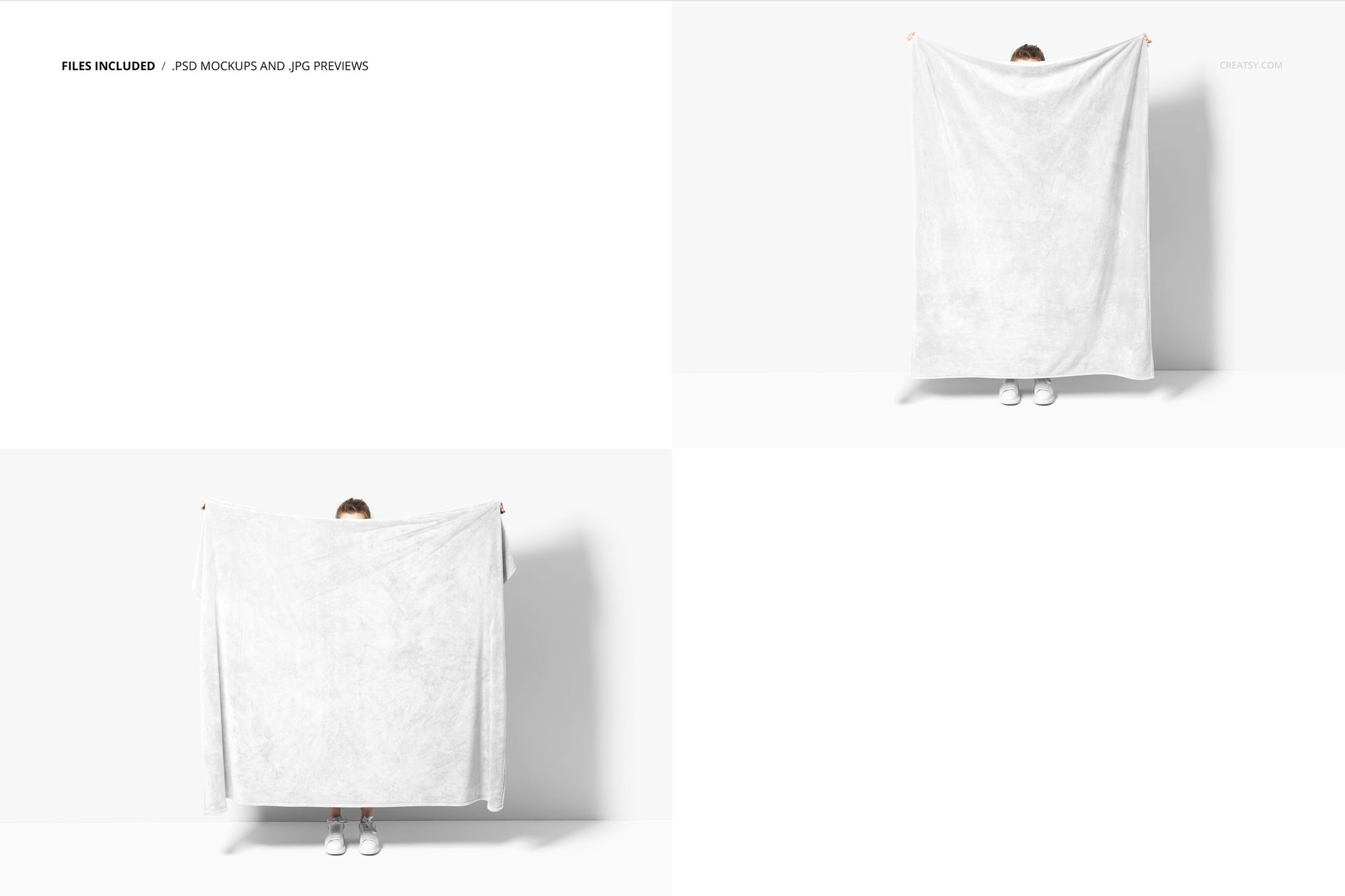Fleece Throw Blanket Mockup Set - mockup screenshot 2
