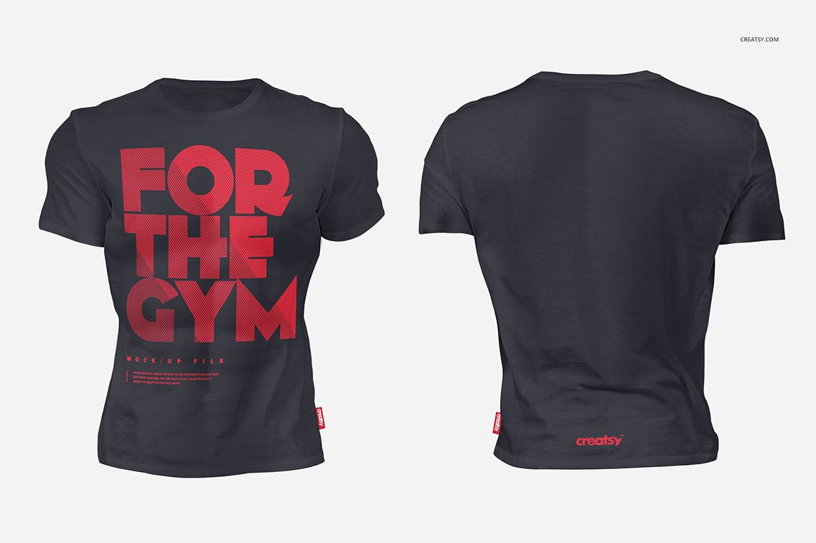 T-shirt on Muscular Man Mockup Set - mockup screenshot 2