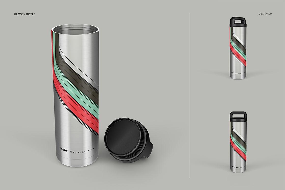 Insulated Double Wall Vacuum Stainless Steel 18oz Tumbler Mockup Set - mockup screenshot 4
