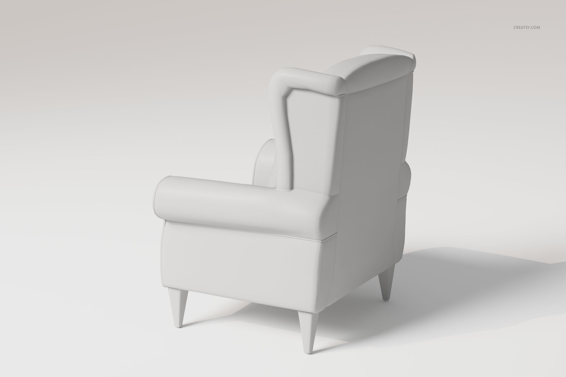 Wingback Chair 3D Model - mockup screenshot 4
