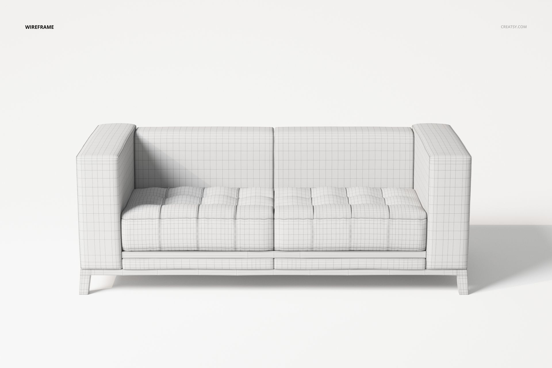 Loft Style Modular Sofa 3D Model - mockup screenshot 5