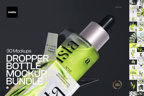 Dropper Bottle Mockup Bundle - mockup preview 1