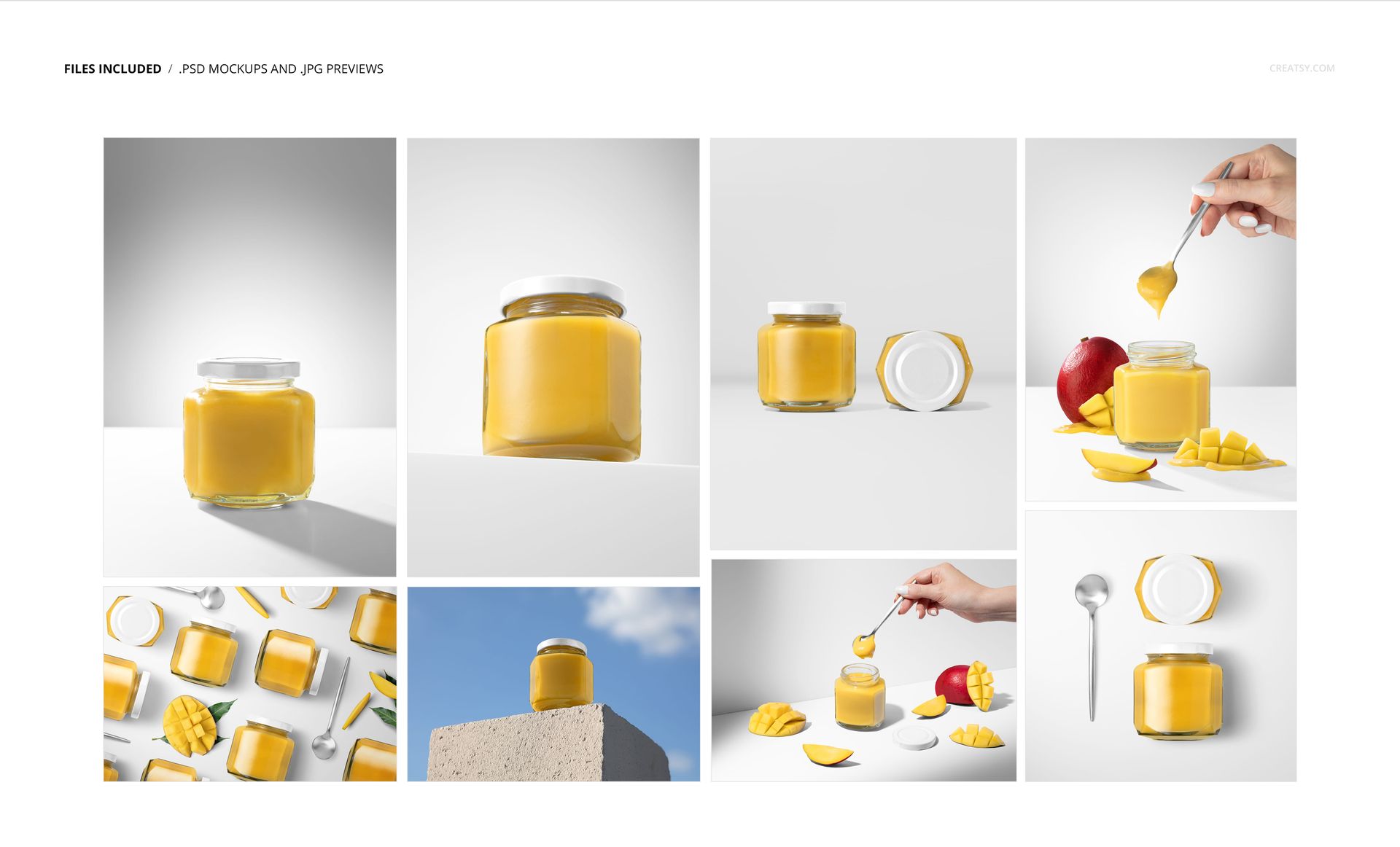Mango Jam Jar Mockup Set - mockup screenshot 2