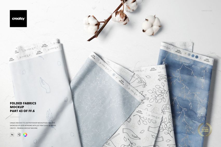 Folded Fabrics Mockup Set (43/FFv.6) - mockup screenshot 1