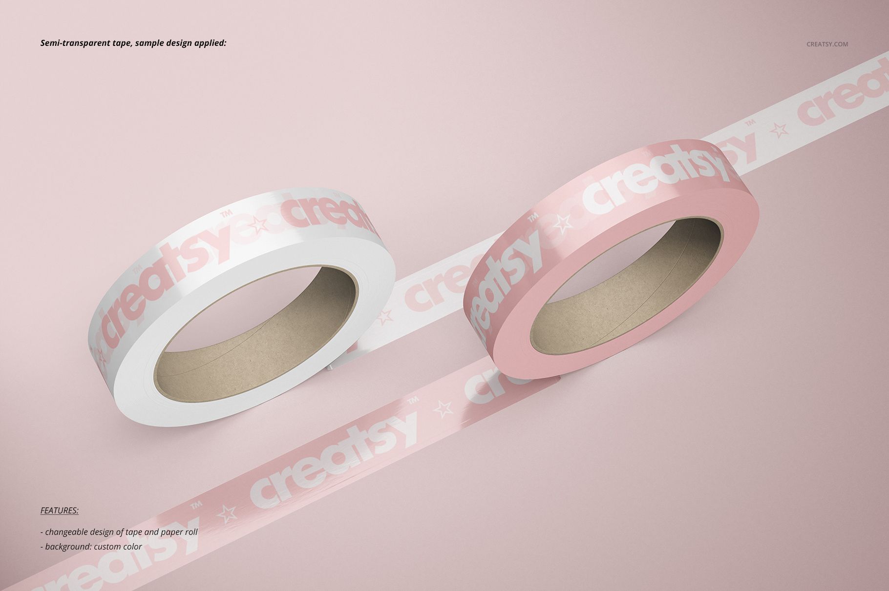 One Inch Narrow Duct Tape Mockup Set - mockup screenshot 11