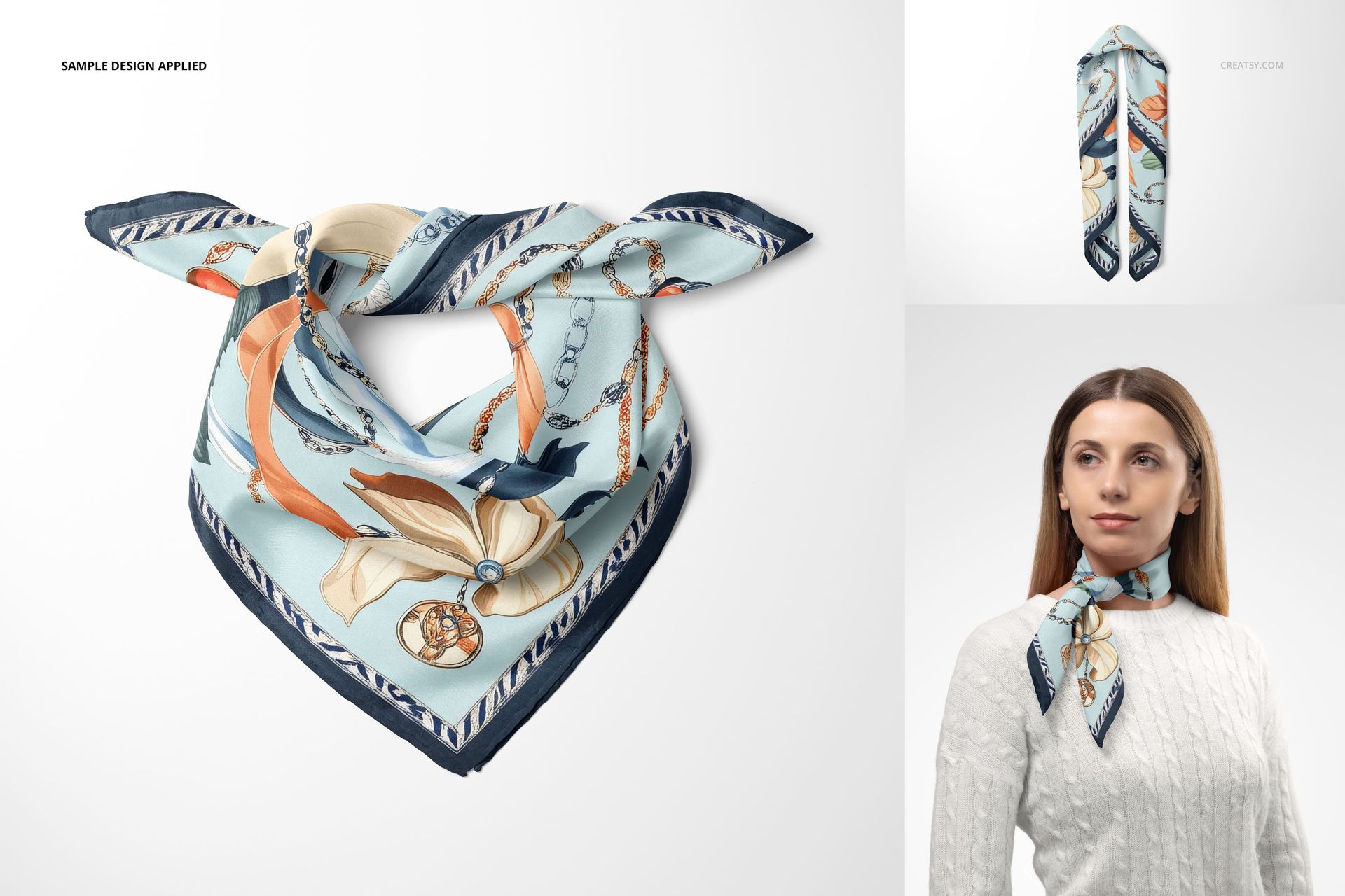 Silk Scarf Mockup Set - mockup screenshot 4