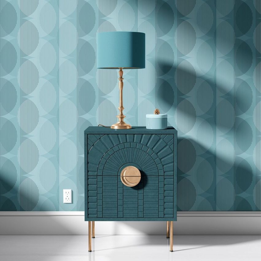 Blue Geometric Waves by Mariana Santos Perez - Files in Use example