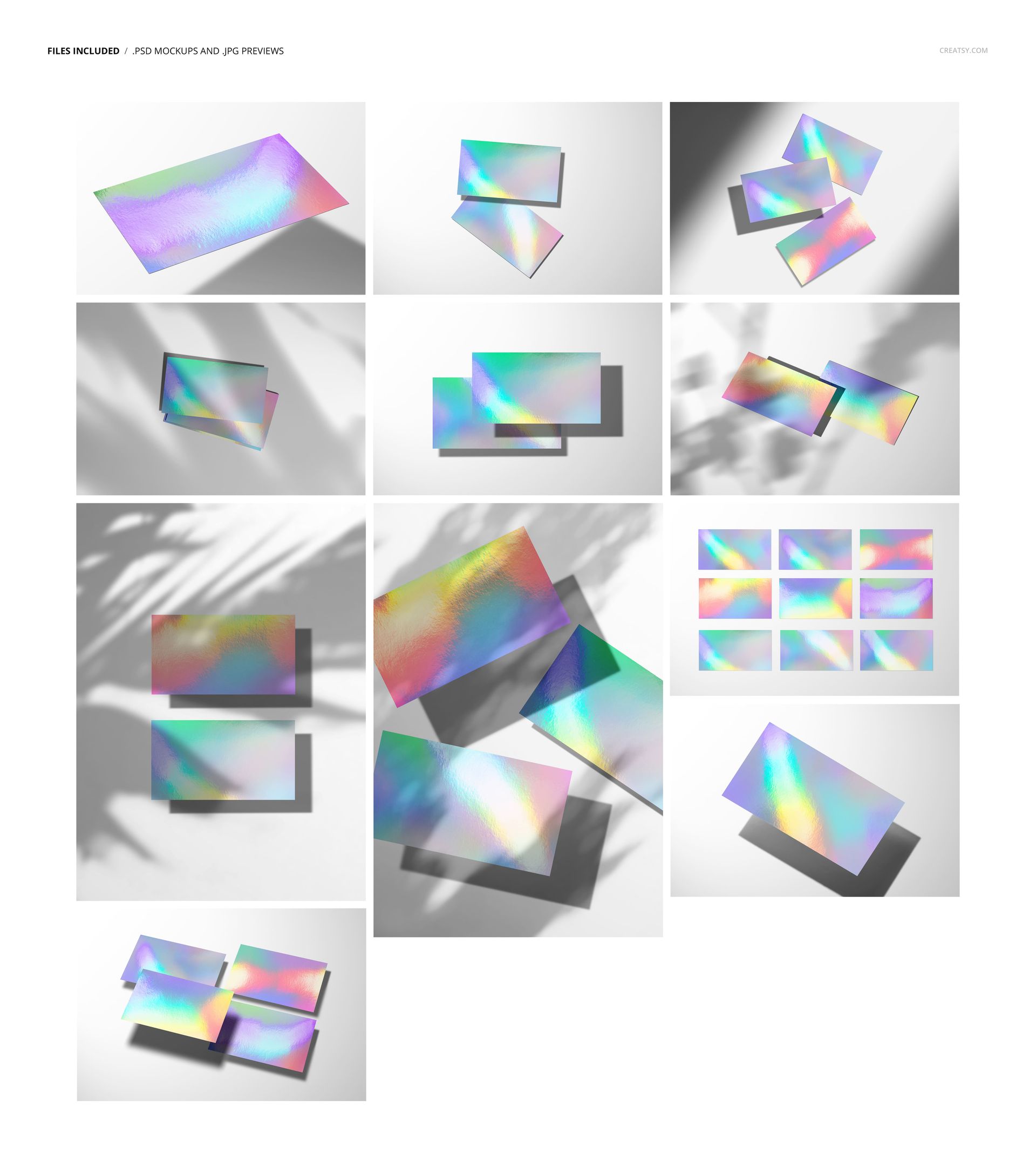 Holographic Business Card Mockup Set - mockup screenshot 2