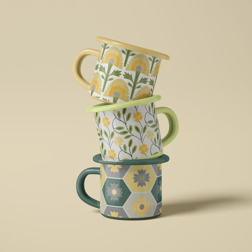 Indian Floral by Meg Dixon - Files in Use example