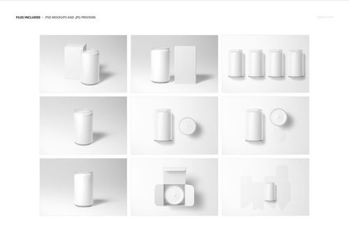 Set of nine can glass candle mockups displayed in various angles, including front, top, and group views on a white background.