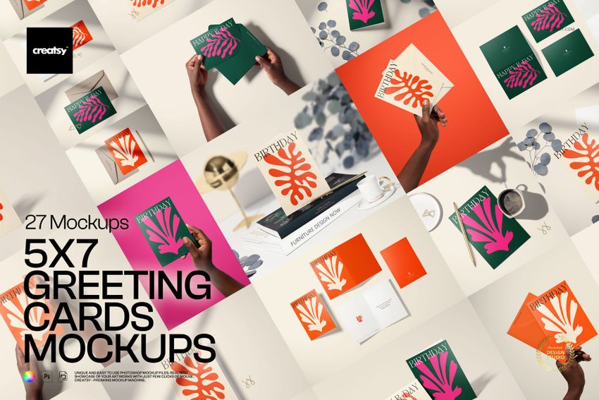 5x7 Greeting Card Creator Mockup Set - mockup screenshot 1