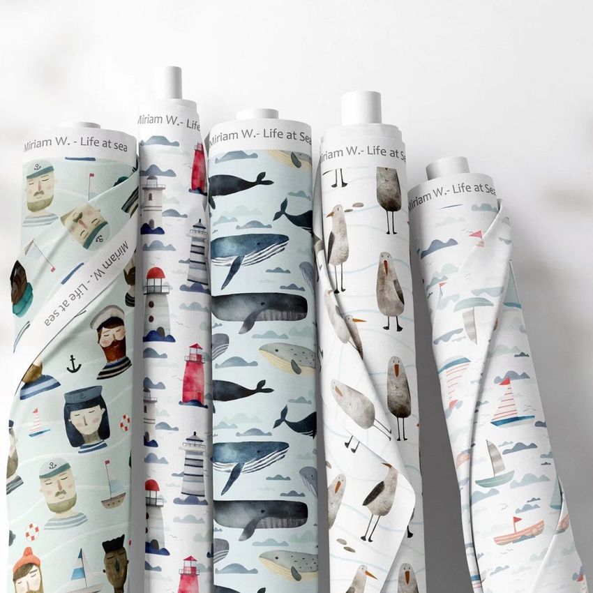 Life at Sea Pattern by Miriam Wood - Files in Use example