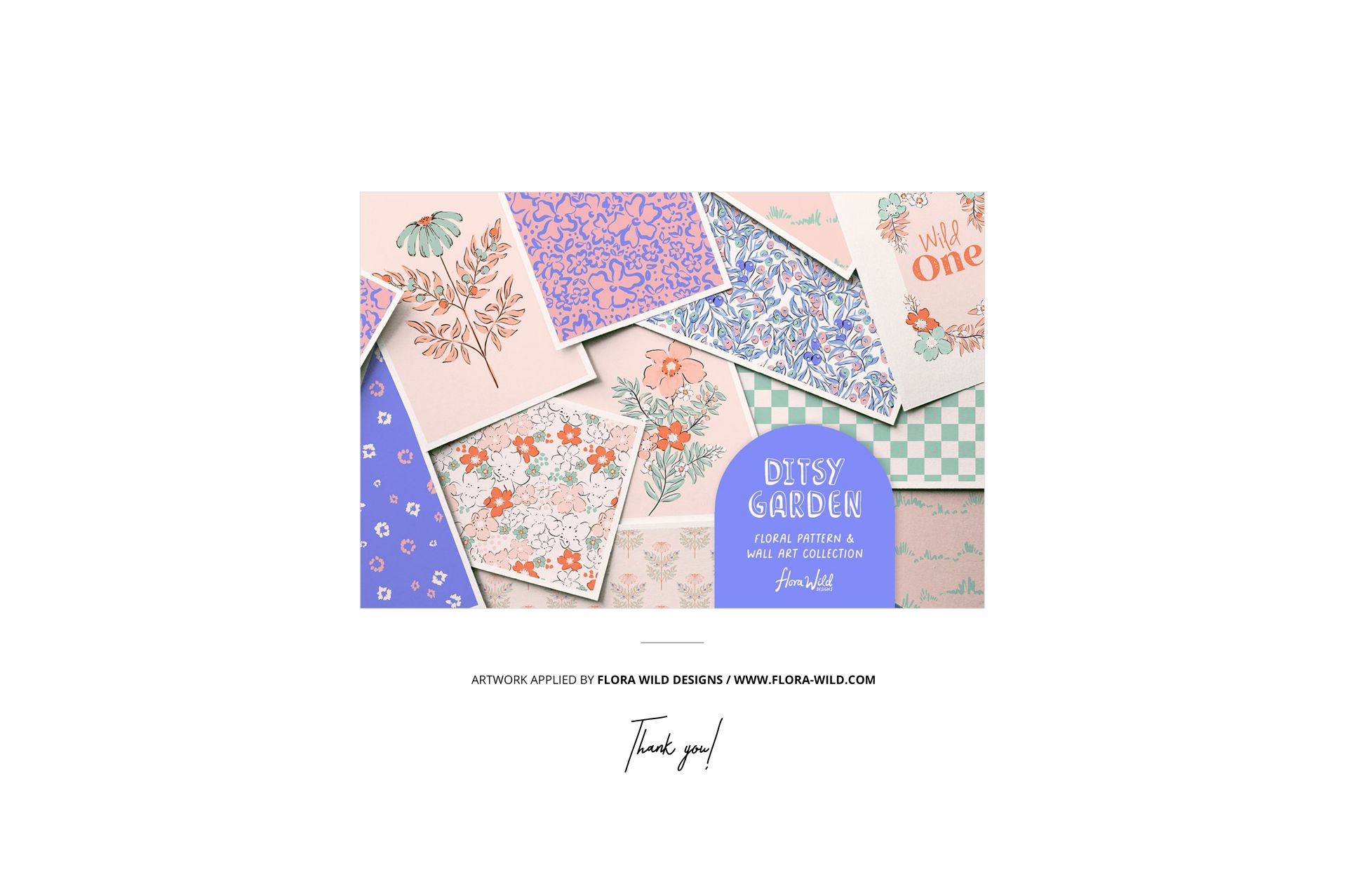 Floral Scene Jersey Fabrics Mockup - mockup screenshot 5