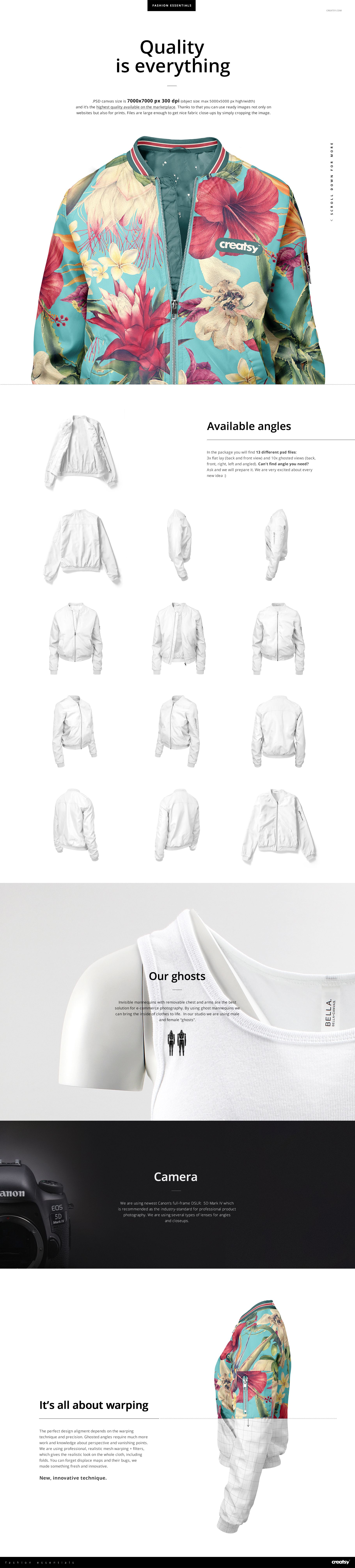 Women's Bomber Jacket Mockup Set vol. 2 - mockup screenshot 2