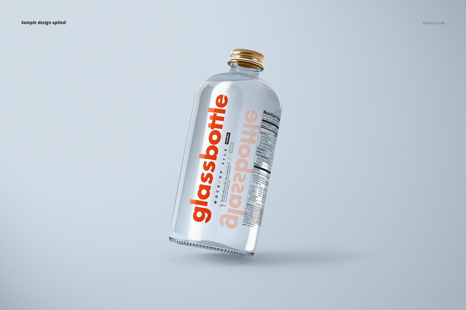 Glass Bottle Mockup Set v.2 (water edition) - mockup screenshot 6
