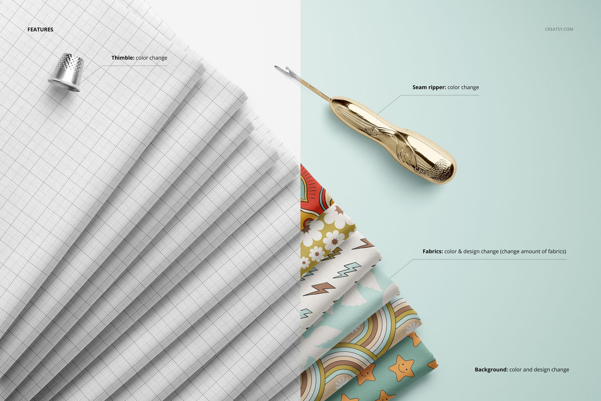 Folded Fabrics Mockup (20FFv.11) - mockup screenshot 3