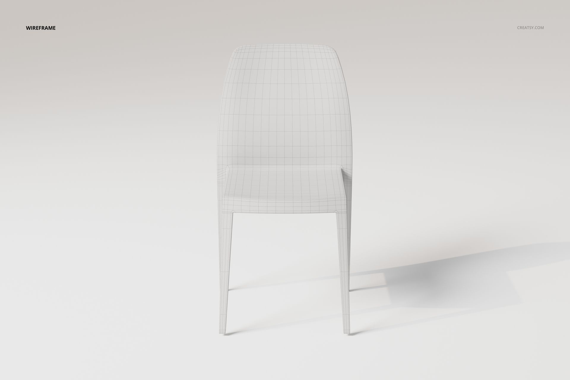 Modern Garden Plastic Chair 3D Model - mockup screenshot 6