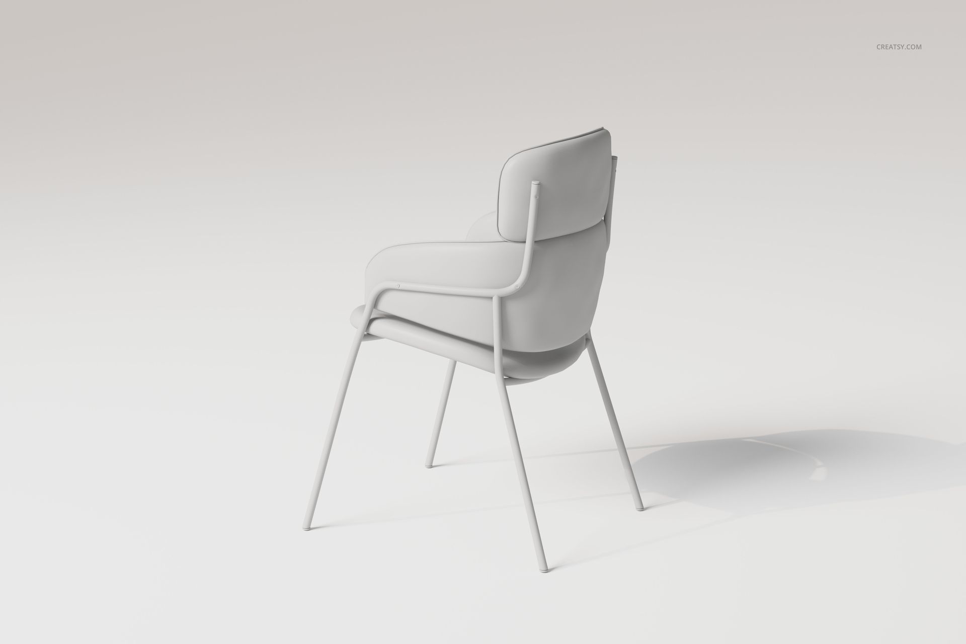 Modern Arm Dining Chair 3D Model - mockup screenshot 4