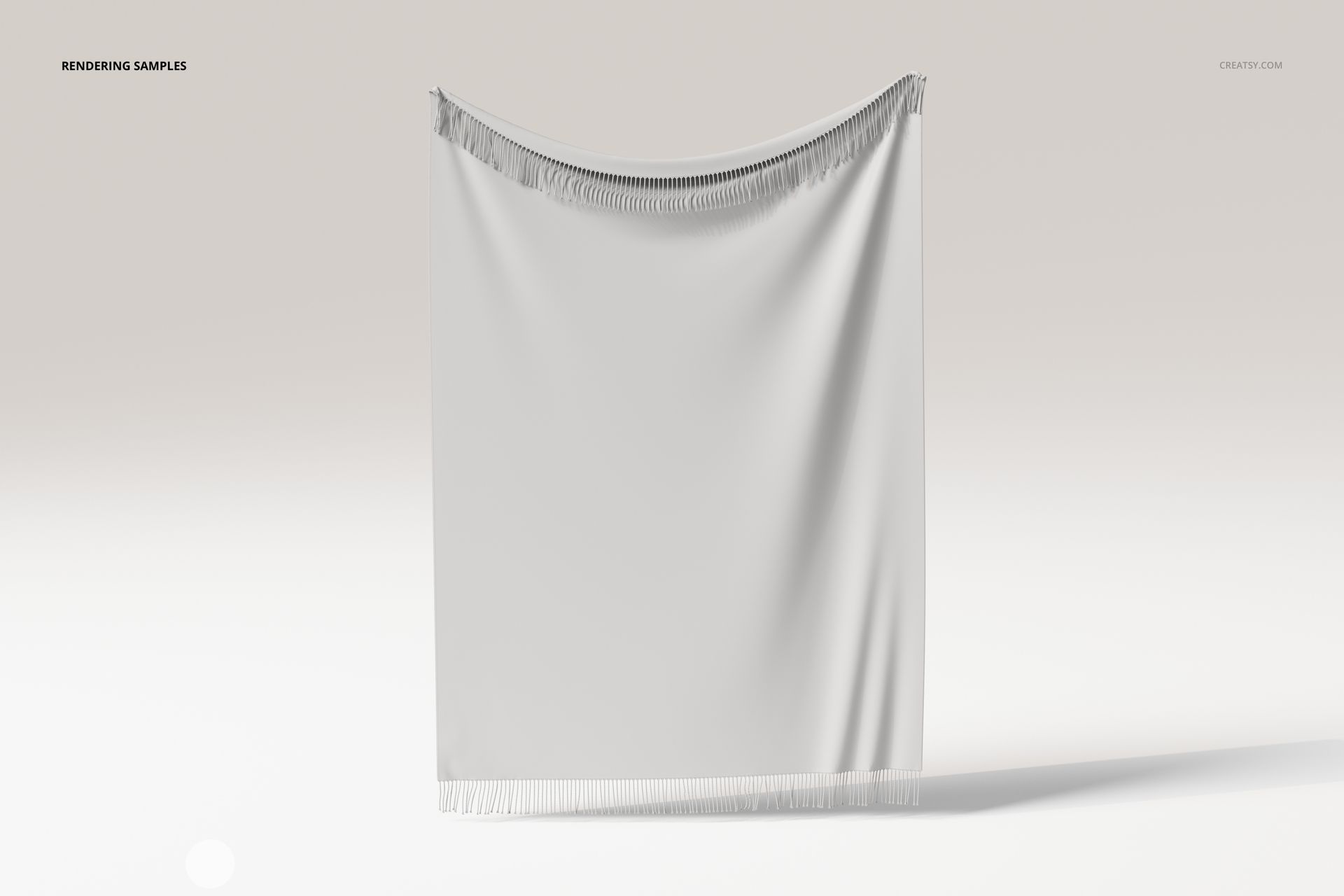 Fringed Tapestry Blanket 3D Model - mockup screenshot 2
