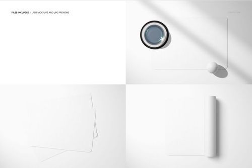 Pet size door mat mockup set featuring a rectangular white mat on a light background, shown from top and angled views.