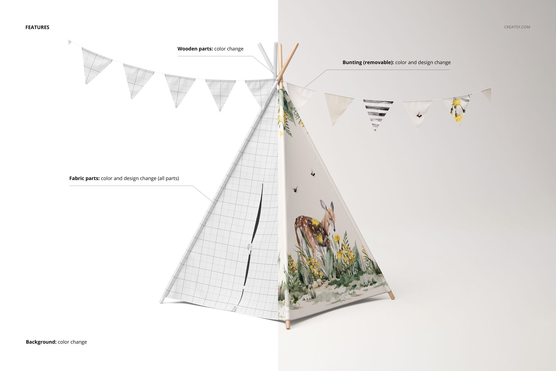 Teepee Tent Mockup Set - mockup screenshot 3