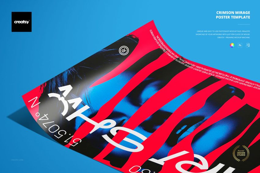 Crimson Mirage Poster Template - mockup screenshot 1