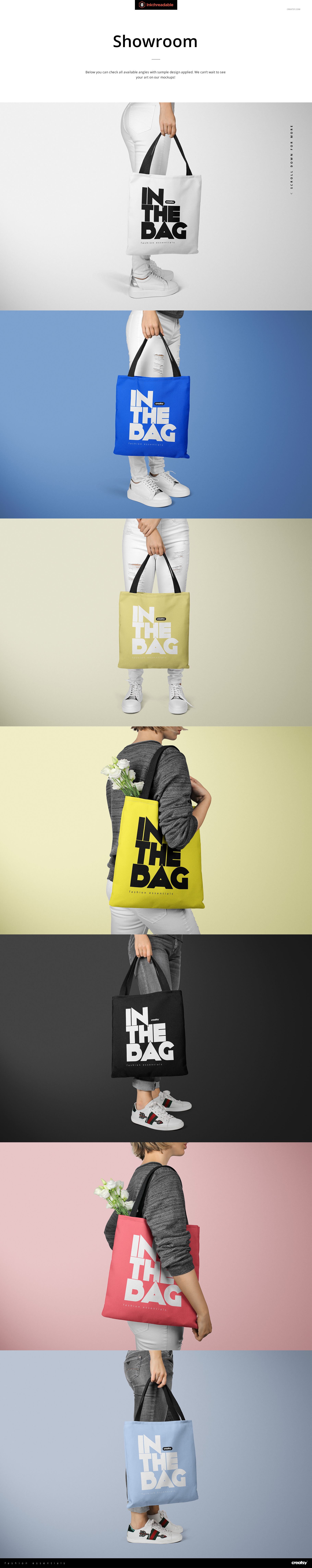 Polyester Tote Bag Mockup Set - mockup screenshot 5