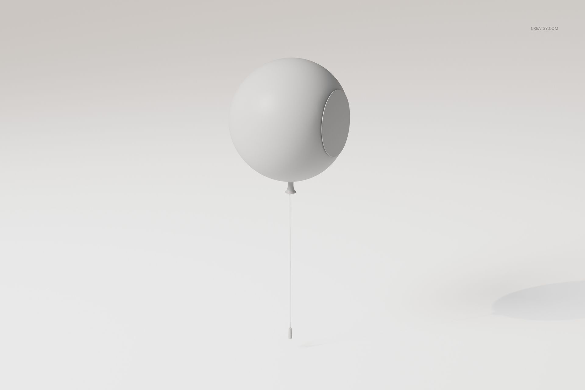 Minimalist balloon-shaped wall light in matte white, shown from a front angle against a plain light background.