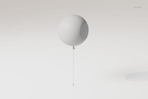 Minimalist balloon-shaped wall light in matte white, shown from a front angle against a plain light background.