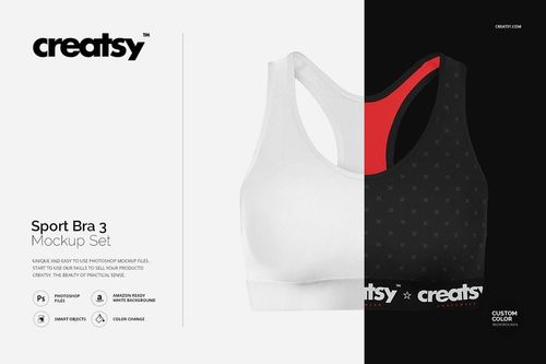 Sport Bra 3 Mockup Set - mockup preview 1