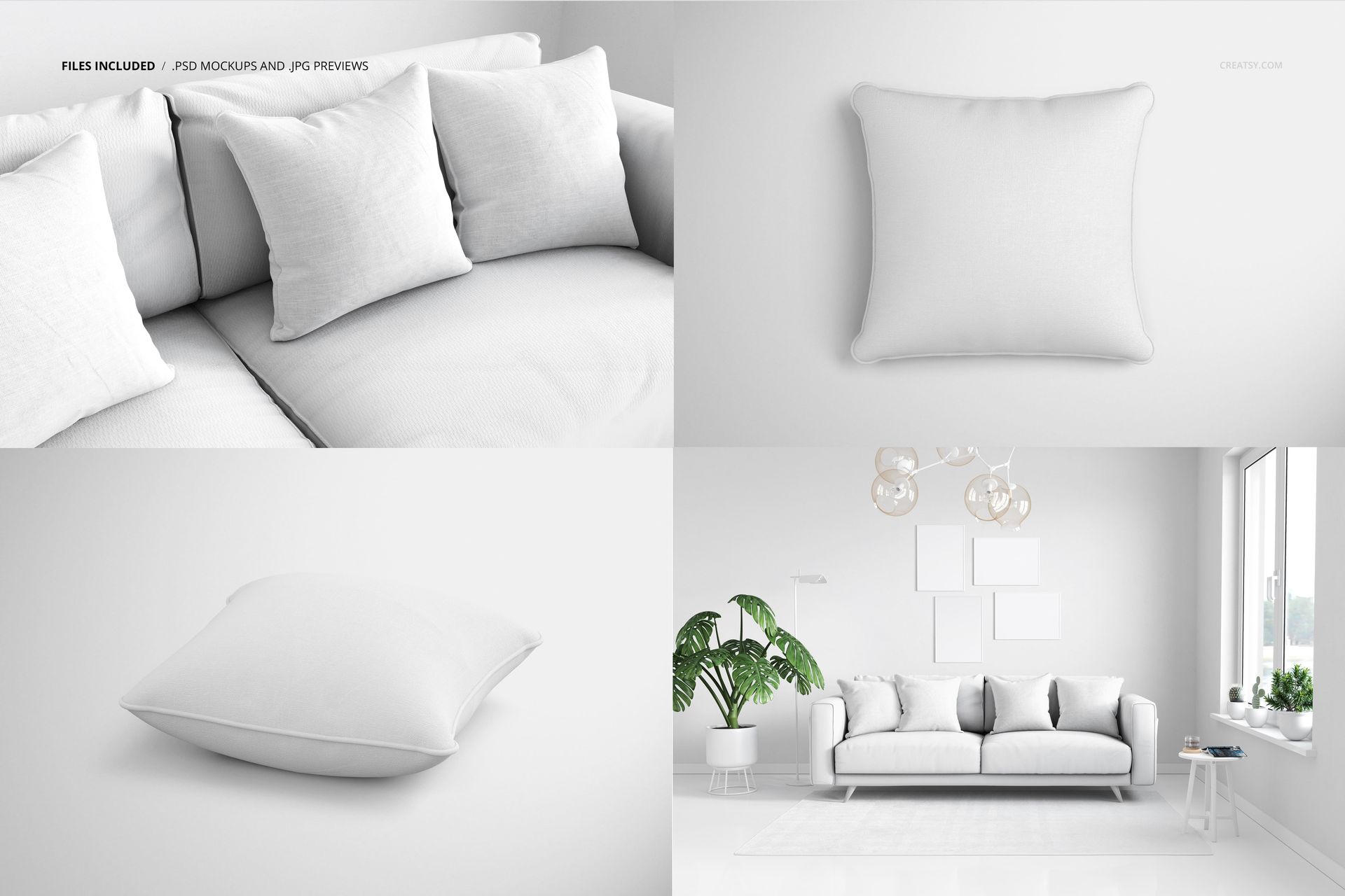 Square Cushions with Piping Mockup Set - mockup screenshot 2