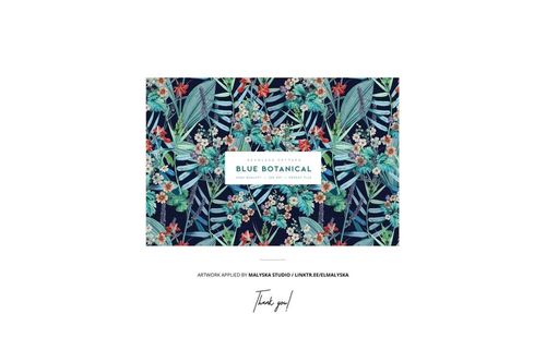 PSD mockup showing five fabric rolls with colorful botanical and floral prints, viewed from the front against a white backdrop.