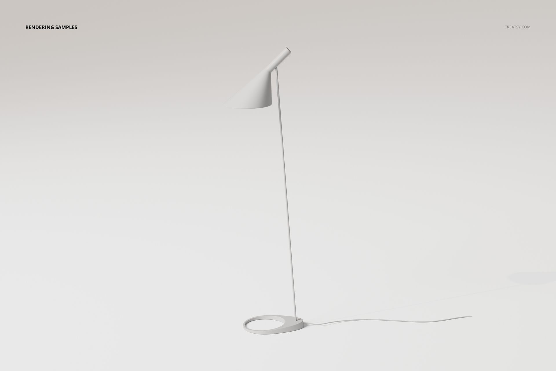 Modern Steel Floor Lamp 3D Model - mockup screenshot 2