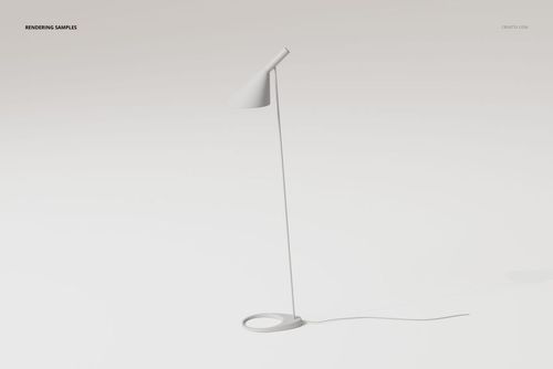 Modern steel floor lamp with a slim vertical stand and angled shade, shown from a side view on a plain background.
