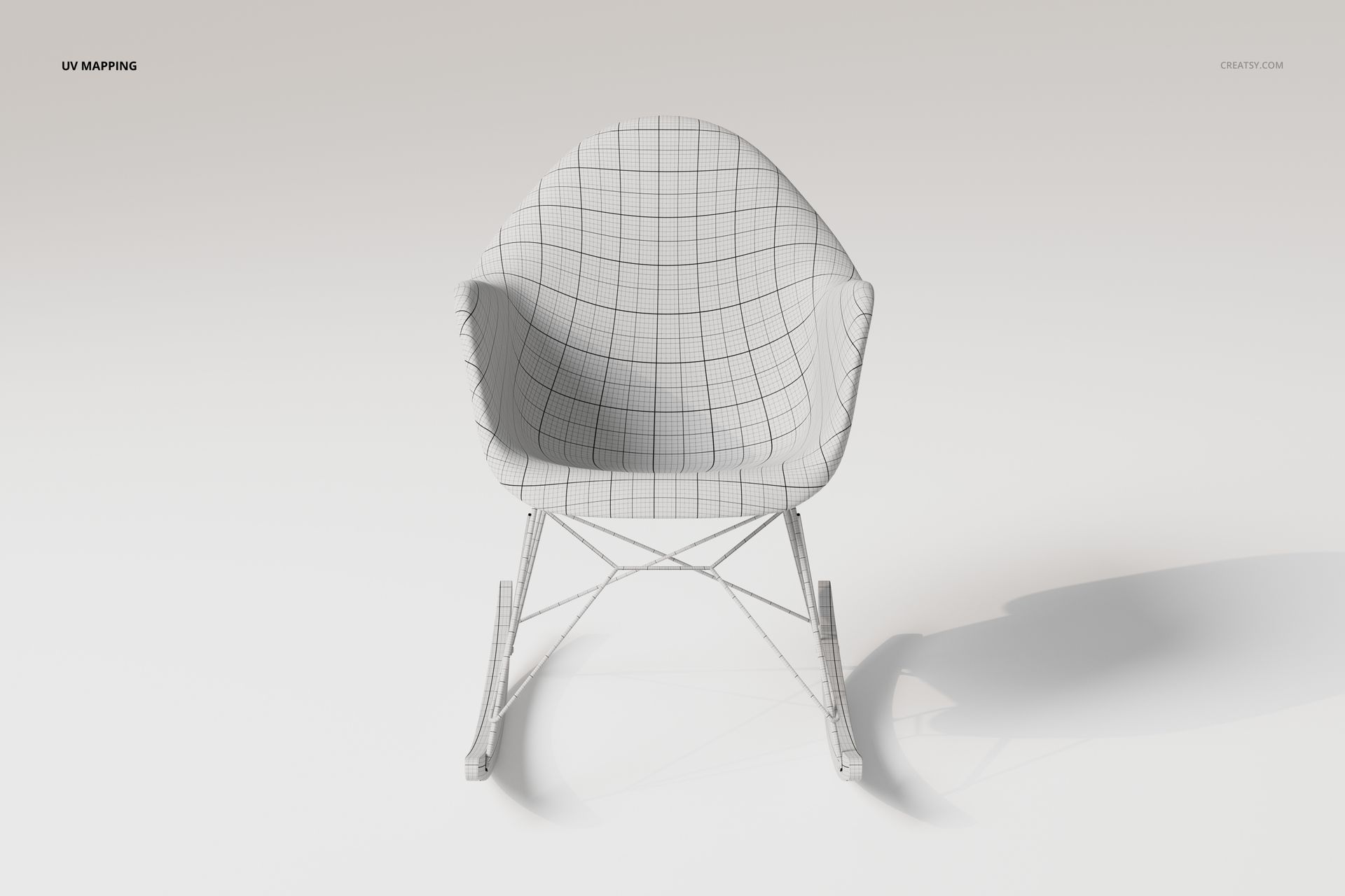 Eames Style Rocking Chair 3D Model - mockup screenshot 5