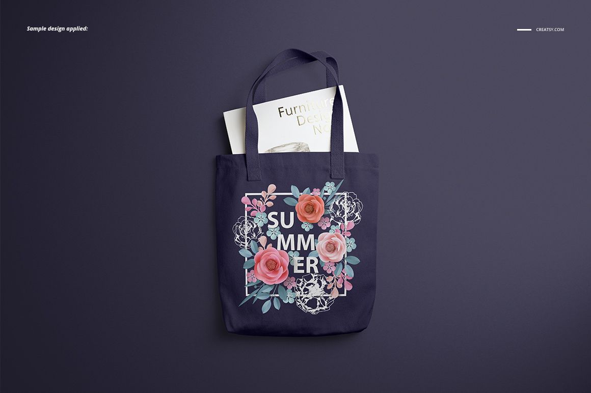 Polyester Tote Bag Mockup Set - mockup screenshot 8