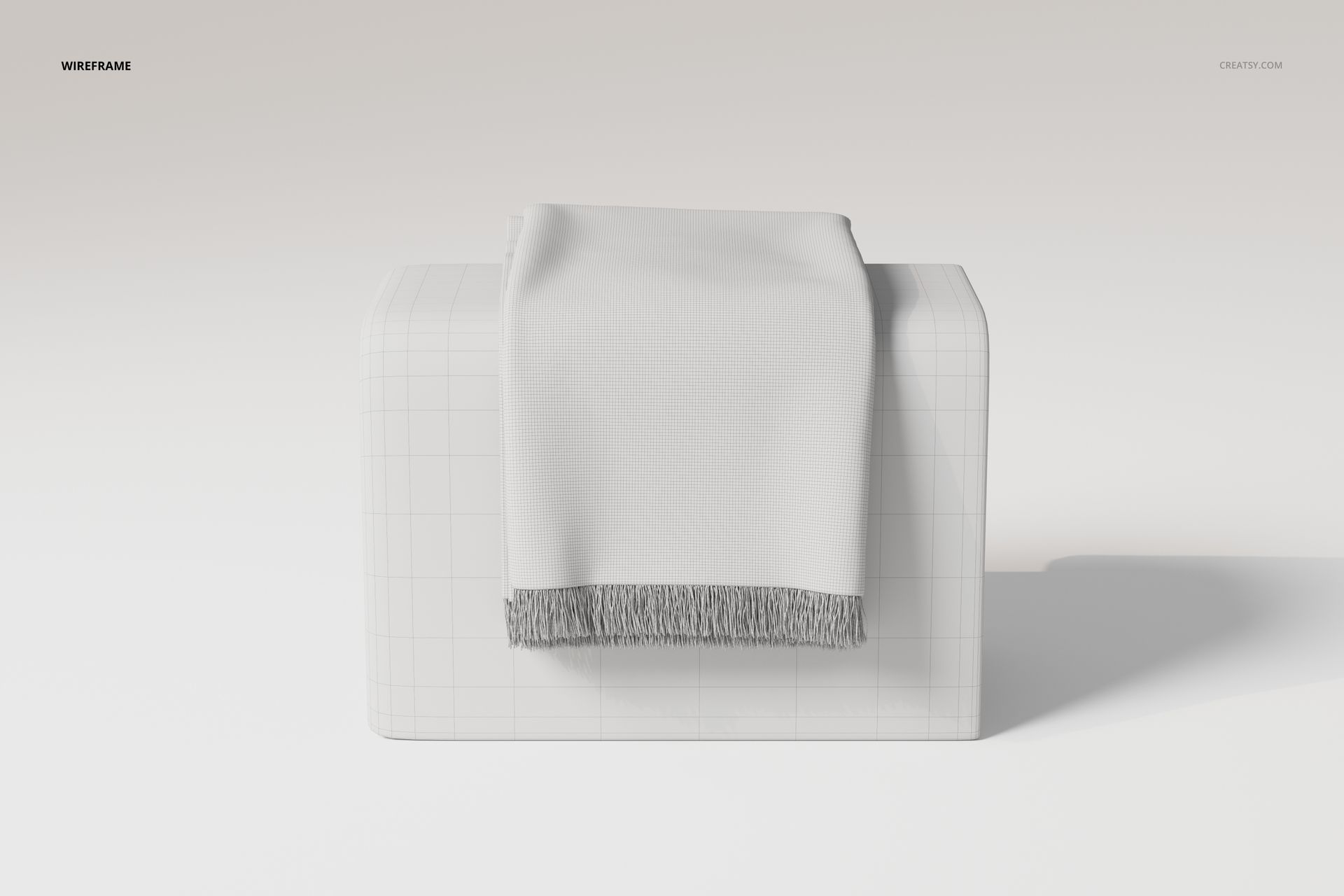 Fringe Blanket on Pedestal 3D Model - mockup screenshot 6