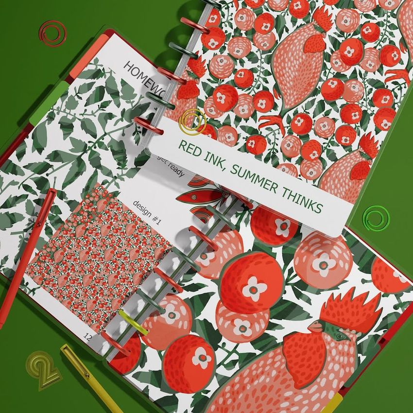 Red Ink, Summer Thinks by Ira Mushkarova - Files in Use example