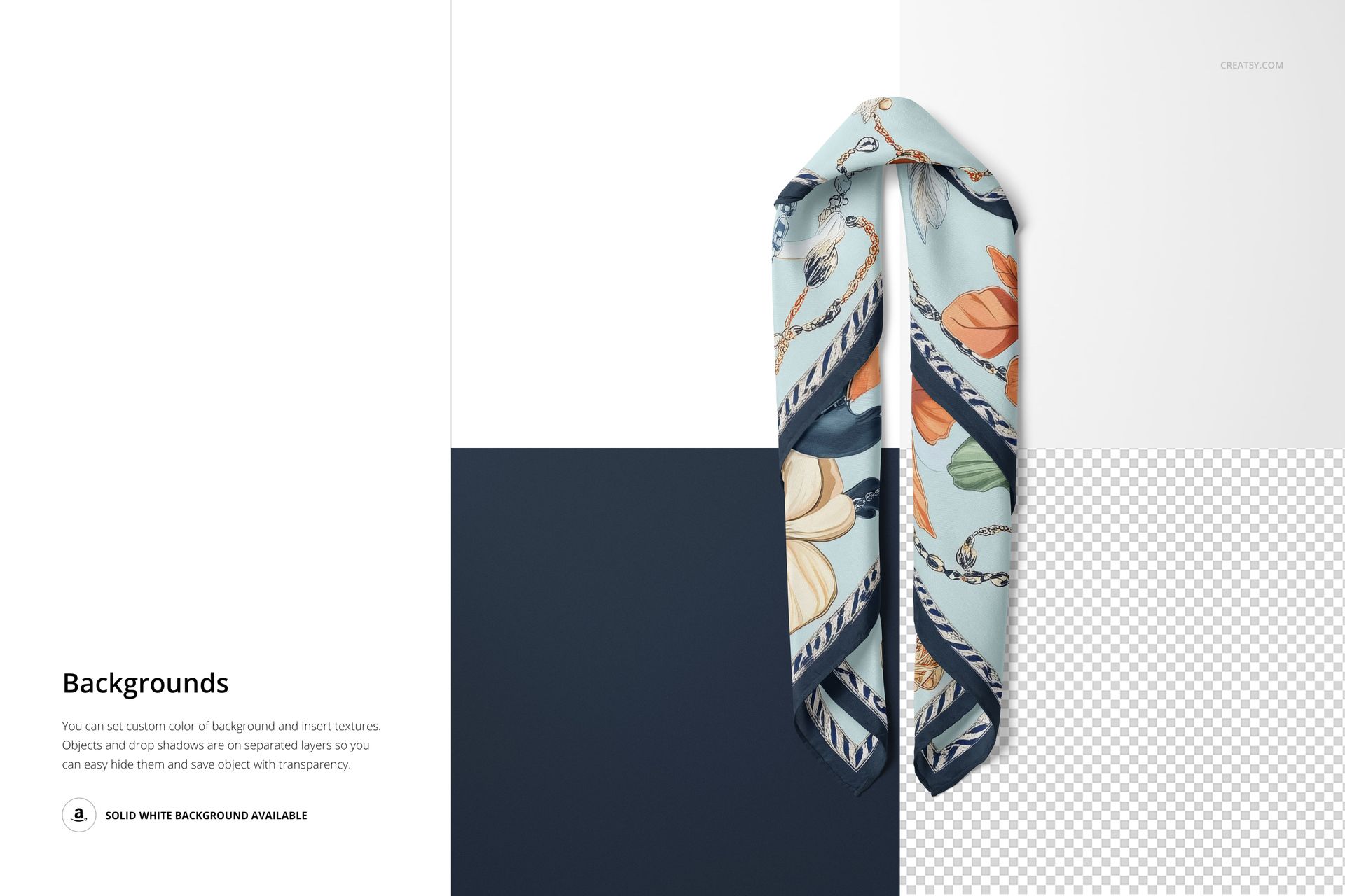 Silk Scarf Mockup Set - mockup screenshot 8