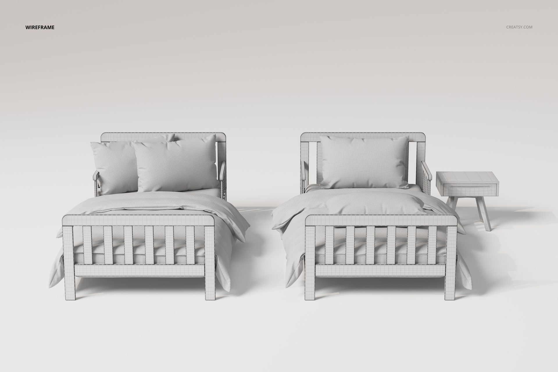 Kids Bed & Bedding 3D Model - mockup screenshot 5