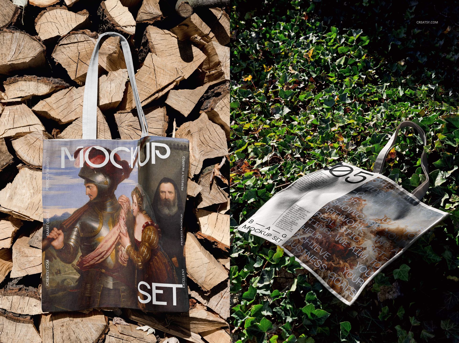 Tote Bag Mockup Set - Outdoor Edition v.2 - mockup screenshot 4
