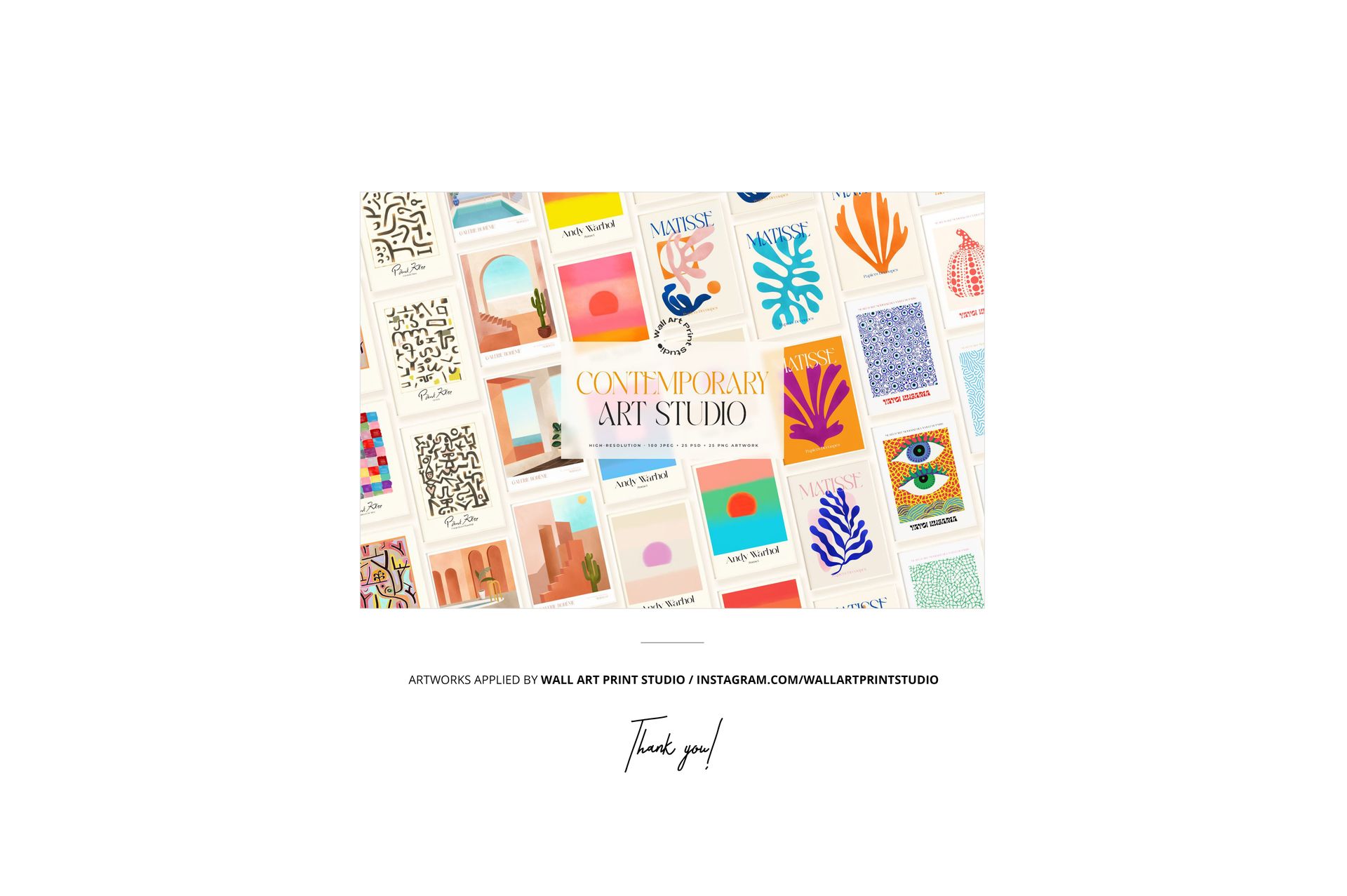 Assorted 5x7 greeting card mockups displayed in a grid, featuring colorful abstract and graphic designs.