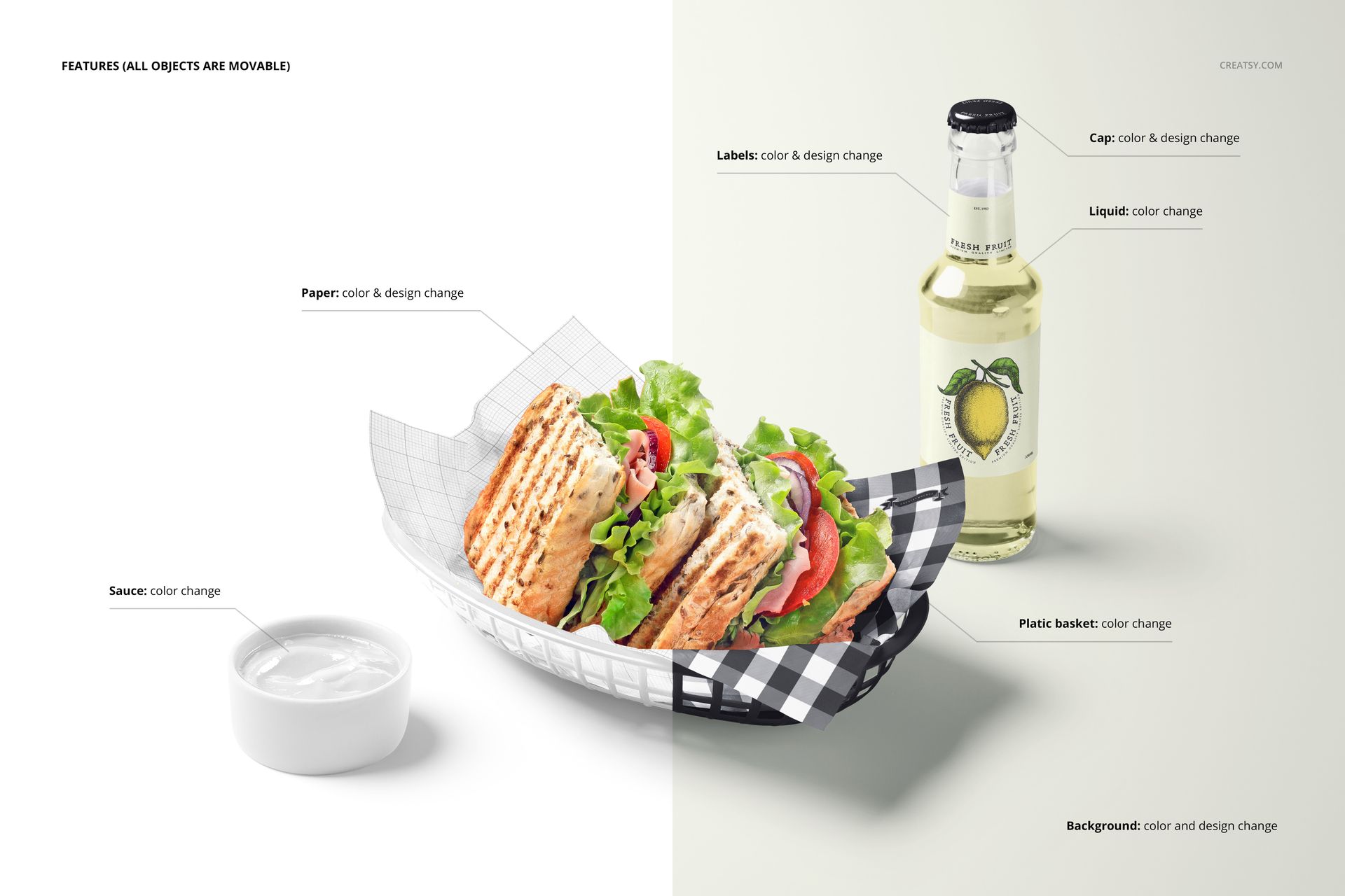 Noissue Food Safe Paper Mockup (sandwich) - mockup screenshot 4