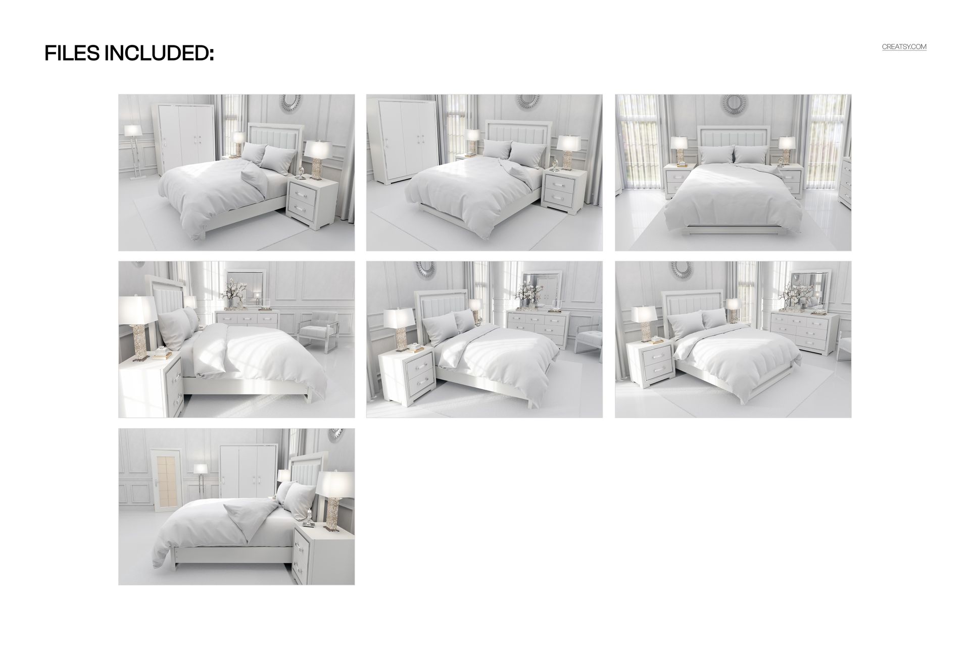 Luxury Bedroom Bedding Mockup Set - mockup screenshot 2