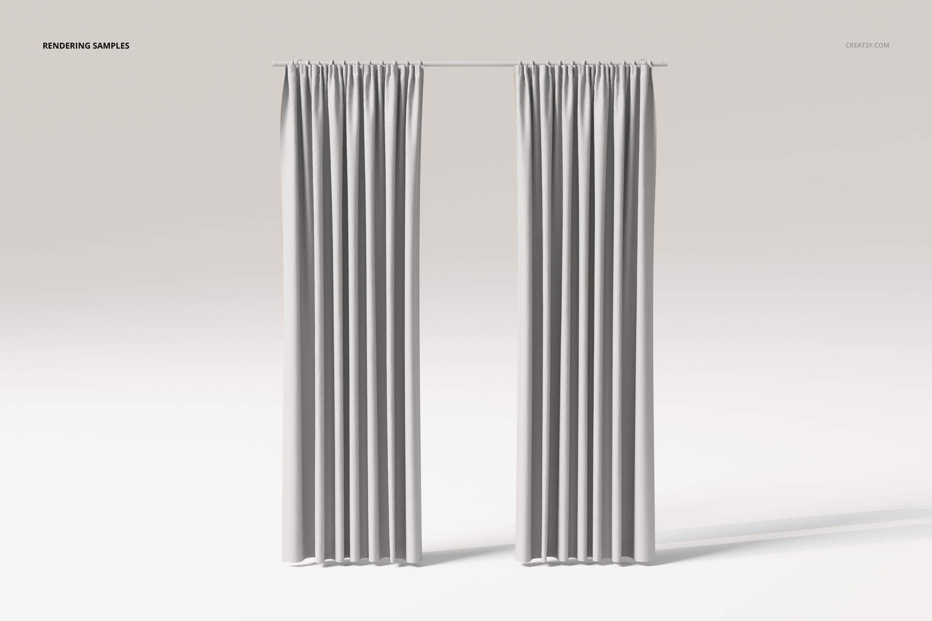 Wave Pleat Curtains 3D Model - mockup screenshot 2