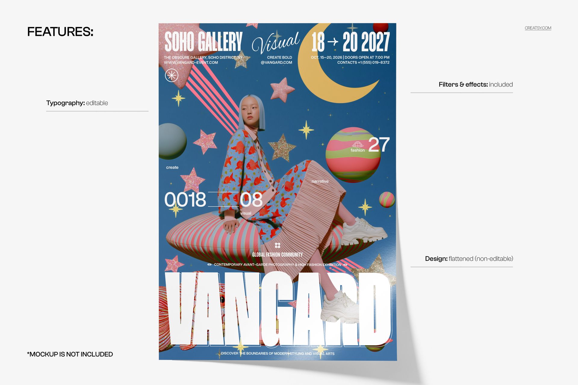 Cosmic Couture Dreams Poster Template