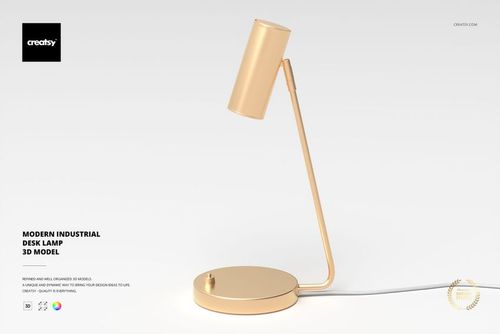 Modern Industrial Desk Lamp 3D Model - mockup preview 1