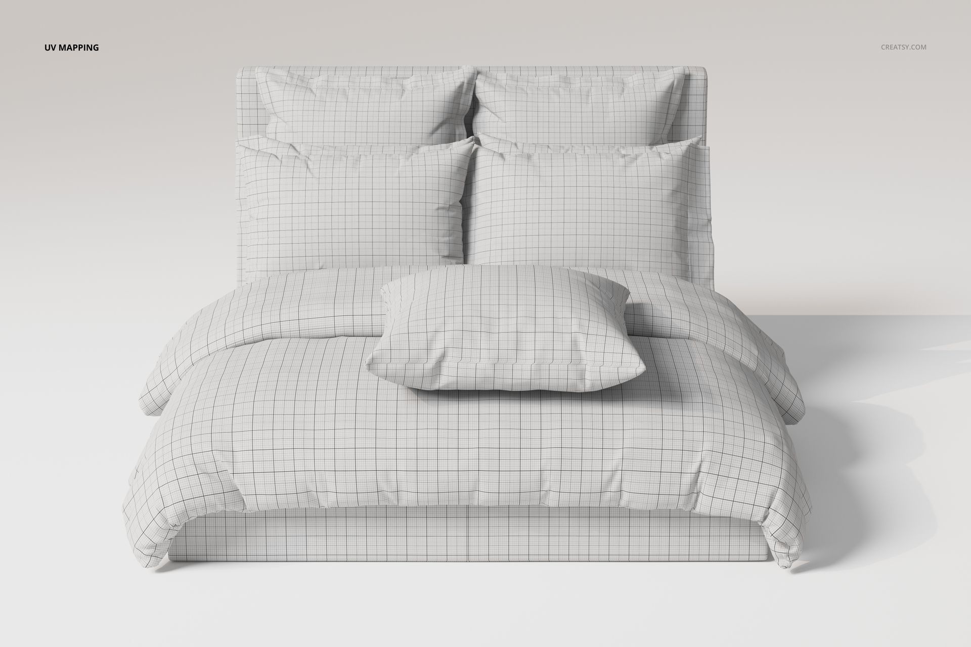 Ruffled Pillows Bedding Set 2 3D Model - mockup screenshot 4