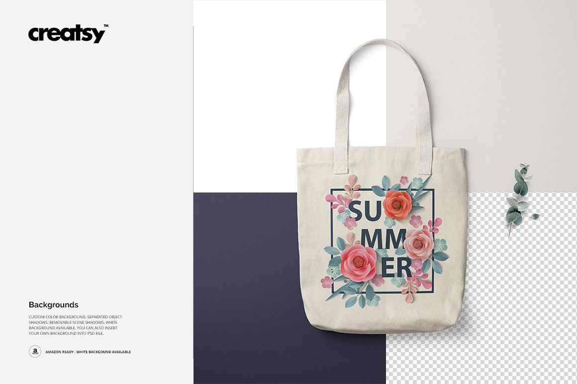 Polyester Tote Bag Mockup Set - mockup screenshot 10