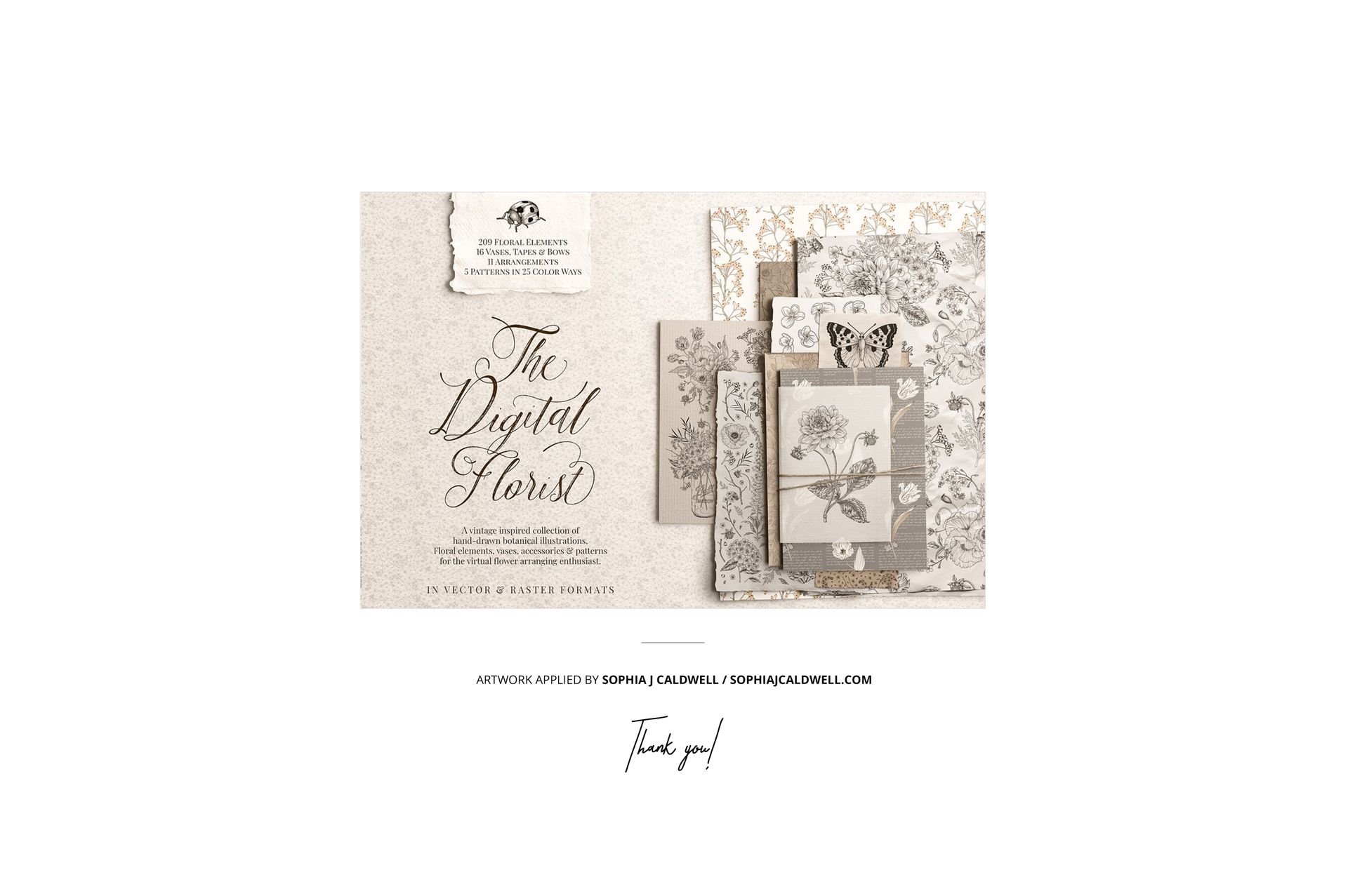 Close-up view of a hanging chiffon silk scarf mockup featuring a delicate floral pattern in neutral tones.